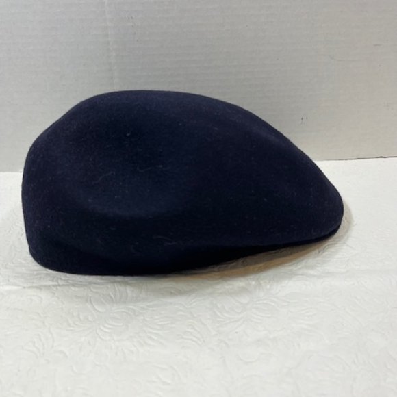 VTG Kangol Carimac Black Wool Newsboy Hat Cap Made in England Lg - Picture 5 of 12